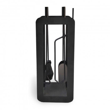 LUX 5PIECE FIREPLACE TOOLSET WITH STAINLESS STEEL HANDLE