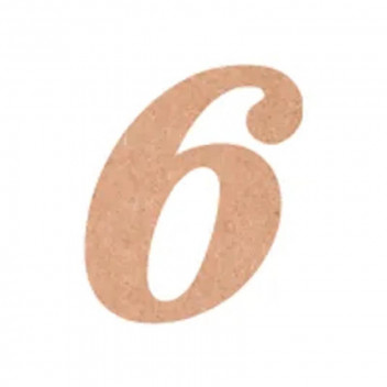 FLAMENCO 6 WOODEN NUMBER 10CM