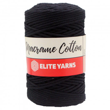ELITE YARN MACRAME COTTON BLACK 200MT