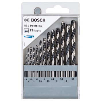 ROBERT BOSCH SET DRILL TWIST HSS POINT TEQ SILVER 1.5-6.5MM.