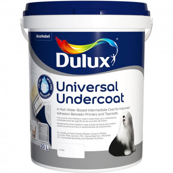 DULUX WHITE WATERBASED UNIVERSAL UNDERCOAT 20L
