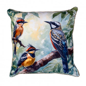 BARBETS BLUE AND YELLOW SCATTER CUSHION 60X60CM