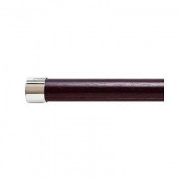 HALF ROUND DOUBLE CURTAIN TRACK MAHOGANY 33MM X 2.5M