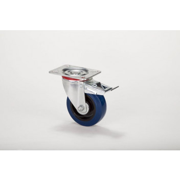 SWIVEL PLATE CASTOR WITH BRAKE 22 SERIES 100MM