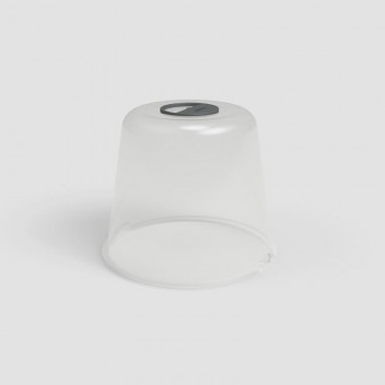 ARTEVASI MADGASCAR TRANSPARENT LID PLASTIC POT 30CM