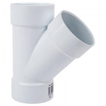 WHITE PVC PLAIN JUNCTION 45 DEGREE 40MM SABS