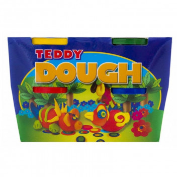 DOUGH  TEDDY TEDK-PLA-100  4X100ML TUBS DALA
