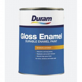 PAINT ENAMEL GLOSS WHITE  1L DURAM
