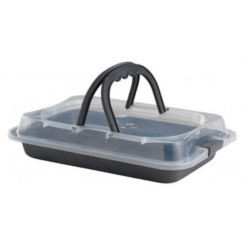 ROASTING PAN WITH LID 36X23CM