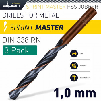 ALPEN DRILL HSS SPRINT MASTER 1.0MM