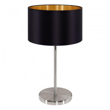 EUROLUX BLACK AND GOLD MASERLO TABLE LAMP 230MM