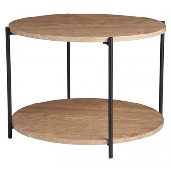 WOODEN SURFACE ROUND TABLE 55X40CM