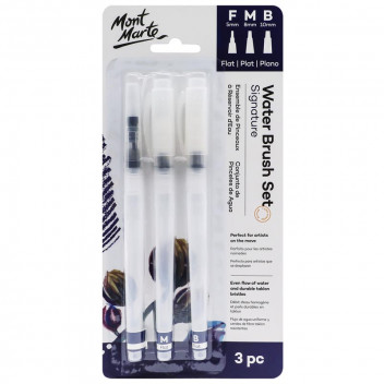 FLAT WATERPAINT CRAFT BRUSH 3 PIECE SET