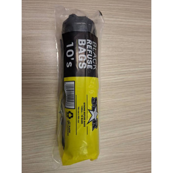 STAR BLACK REFUSE BAG 750MM X 950MM 10 PACK