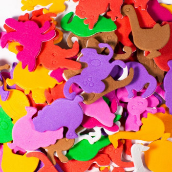 SELF ADHESIVE ANIMALS STICKER SHAPES 100PIECE