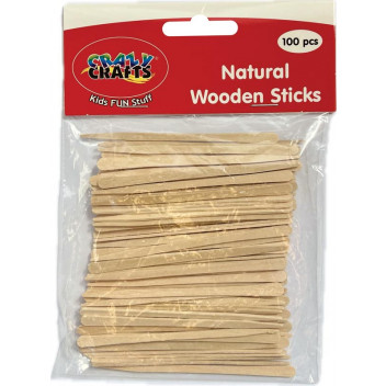WOODEN CRAFT STICK 88MM 100PIECE