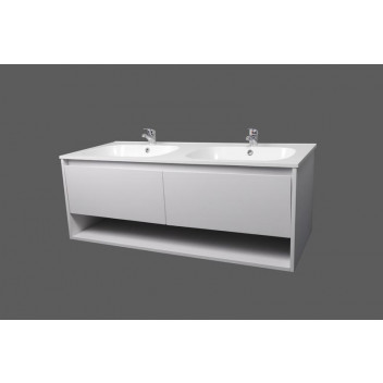 WHITE WALL HUNG CONGO CABINET WITH BASIN 1200X460X440MM