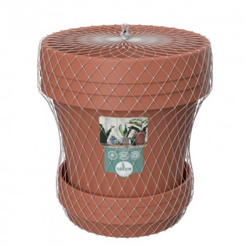 SEBO NAMIB DUNE PLASTIC POT AND SAUCER SET 15CM