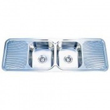 KWIKOT SINK DROP-IN DOUBLE CENTRE BOWLS 1380X480MM
