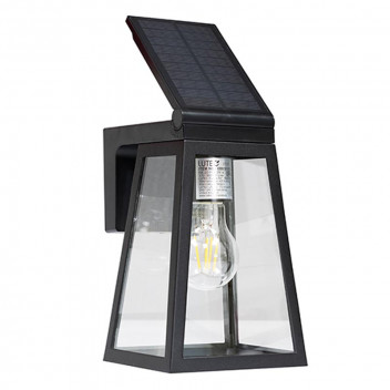 EUROLUX LIGHT FIA SOLAR OUTDOOR WALL LIGHT BLACK 2700K
