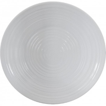 WHITE MELAMINE ROUND PLATTER 35.5CM