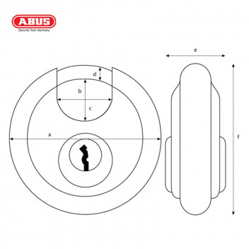ABUS BLISTER DISCUS PADLOCK 60MM