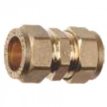 COUPLER STAIGHT BRASS COMPRESSION  22MM