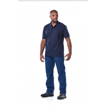 DROMEX NAVY PIQUE KNIT GOLFER 4XLARGE