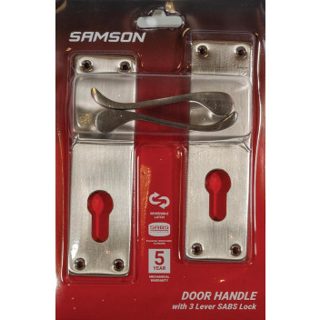 BOLTFIX VICTORIAN SCROLL CYLINDER LOCKSET SATIN NICKEL SAMSON.