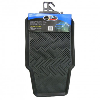 MOTOQUIP FRONT 4X4 CAR MAT BLACK 2 PIECE