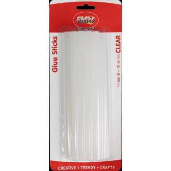 CRAFT CLEAR GLUE STICKS 11MM 10PP