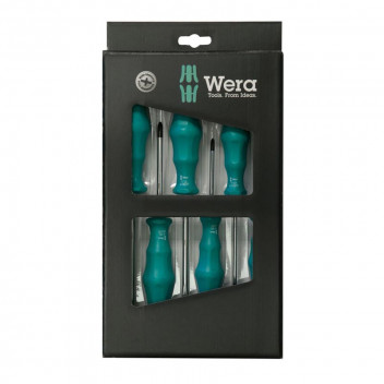 MITCO WERA SET SCREWDRIVER 6PC MULTI-COLOURED STEEL.