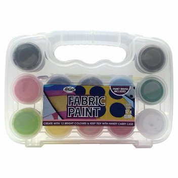 ATLAS FABRIC CRAFT PAINT 12X15ML SET
