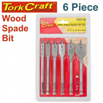 TORK CRAFT SPADE BIT SET 6PCE