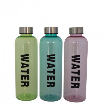 WATER BOTTLE WITH STAINLESS STEEL LID 750ML