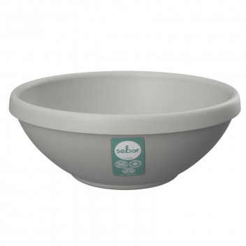 SEBOR LIGHT GREY SOLAR DISH PLASTIC POT 30CM