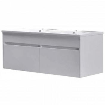 CABINET WALL HUNG 211116 BEAUTE DOUBLE DRAWER WHITE 1200X470MM BIJIOU