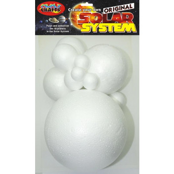 POLYSTYRENE BALLS CRAFT SYSTEM SOLAR KIT 12PIECE