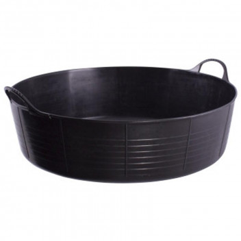 TOPLINE TUB BUILDERS BUCKET SHALLOW GLORILLA STEEL 35L BLACK.