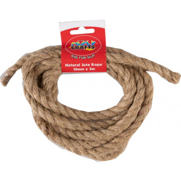NATURAL CRAFT ROPE JUTE 10MMX3M