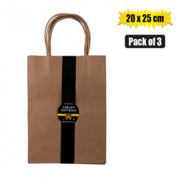 LARGE GIFT BAG 20X25.5CM 3PACK