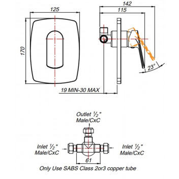 CONCEALED MIXER SPRING - BLACK.