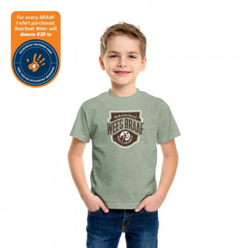 BOERBOEL 3 TO 4 MELANGE GREEN KIDS T-SHIRT