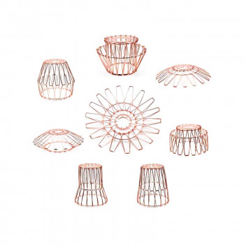 O LITE ROSE GOLD SHAPE CHANGING E27 WIRE PENDANT 250MM