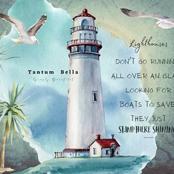 LIGHTHOUSE SERENITY DECOUPAGE A3