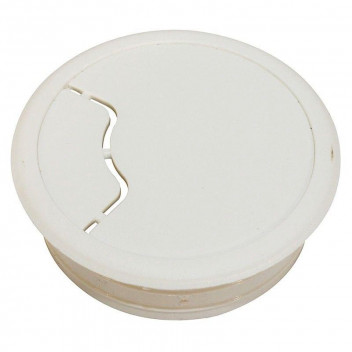 RUWAG WHITE PLASTIC CABLE OUTLET 1 PER PACK