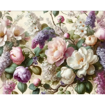 PEONY ARRANGEMENT DECOUPAGE A4