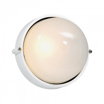 EUROLUX 1XE27 WHITE SMALL ROUND PLAIN BULKHEAD