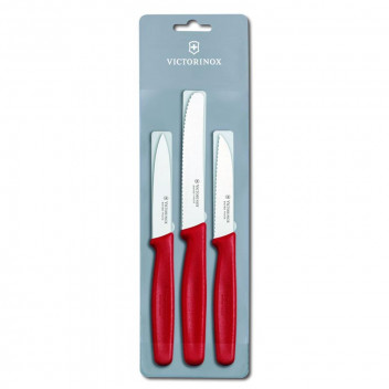 VICTORINOX KNIFE PARING SET RED 3PIECE