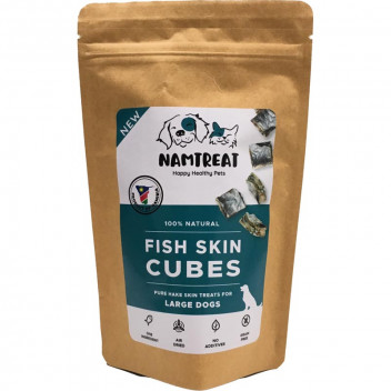 NAMTREATS HAKE SKIN CUBE DOG TREAT LARGE 70GR